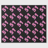 Pink Stripes 51 Event # (Verjaardag, Jubileum) Cadeaupapier (Vlak)