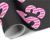 Pink Stripes 53 Event # (Verjaardag, Jubileum) Cadeaupapier (Rol Hoek)