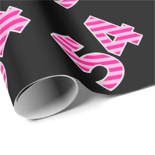 Pink Stripes 54 Event # (Verjaardag, Jubileum) Cadeaupapier (Rol Hoek)