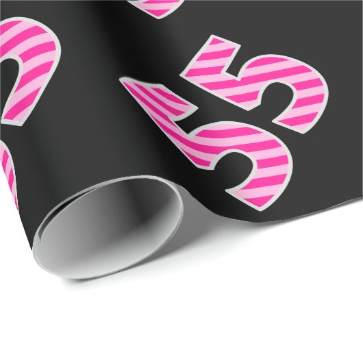 Pink Stripes 55 Event # (Verjaardag, Jubileum) Cadeaupapier (Rol Hoek)