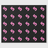 Pink Stripes 5 Event # (Verjaardag, Jubileum) Cadeaupapier (Vlak)