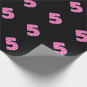 Pink Stripes 5 Event # (Verjaardag, Jubileum) Cadeaupapier (Hoek)