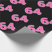 Pink Stripes 64 Event # (Verjaardag, Jubileum) Cadeaupapier (Hoek)