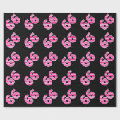 Pink Stripes 66 Event # (Verjaardag, Jubileum) Cadeaupapier (Vlak)