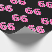 Pink Stripes 66 Event # (Verjaardag, Jubileum) Cadeaupapier (Hoek)
