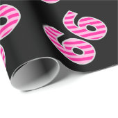 Pink Stripes 66 Event # (Verjaardag, Jubileum) Cadeaupapier (Rol Hoek)