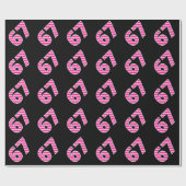 Pink Stripes 67 Event # (Verjaardag, Jubileum) Cadeaupapier (Vlak)