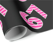 Pink Stripes 67 Event # (Verjaardag, Jubileum) Cadeaupapier (Rol Hoek)