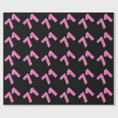 Pink Stripes 71 Event # (Verjaardag, Jubileum) Cadeaupapier (Vlak)