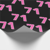 Pink Stripes 71 Event # (Verjaardag, Jubileum) Cadeaupapier (Hoek)