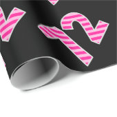 Pink Stripes 72 Event # (Verjaardag, Jubileum) Cadeaupapier (Rol Hoek)