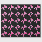 Pink Stripes 74 Event # (Verjaardag, Jubileum) Cadeaupapier (Vlak)