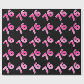 Pink Stripes 76 Event # (Verjaardag, Jubileum) Cadeaupapier (Vlak)
