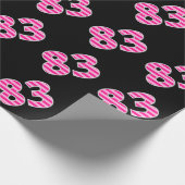 Pink Stripes 83 Event # (Verjaardag, Jubileum) Cadeaupapier (Hoek)