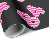 Pink Stripes 84 Event # (Verjaardag, Jubileum) Cadeaupapier (Rol Hoek)