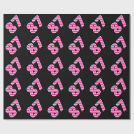 Pink Stripes 87 Event # (Verjaardag, Jubileum) Cadeaupapier