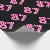 Pink Stripes 87 Event # (Verjaardag, Jubileum) Cadeaupapier (Hoek)