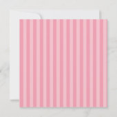 Pink Stripes Afstuderen Kaart (Achterkant)