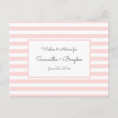 Pink Stripes Baby shower Advies, gebed Advieskaart (Voorkant)
