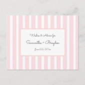 Pink Stripes Baby shower Advies, gebed Advieskaart (Voorkant)