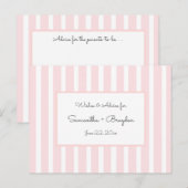 Pink Stripes Baby shower Advies, gebed Advieskaart (Voorkant / Achterkant)
