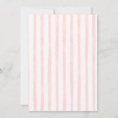 Pink Stripes Bow Coquette Sweetheart Baby Shower Kaart (Achterkant)