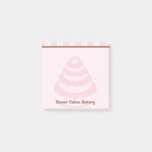 Pink Stripes Cake Bakery Post-it Notitieblok