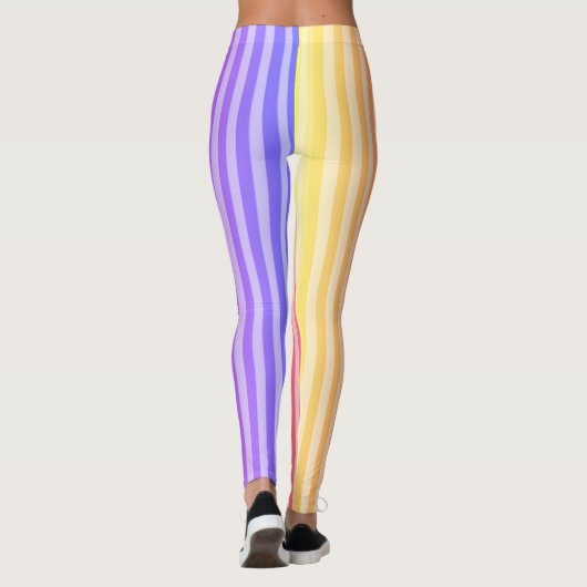 Pink Stripes Classic Leggings (Achterkant)