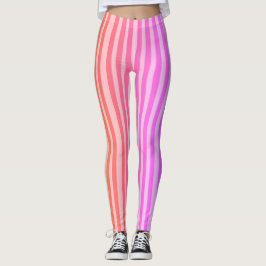 Pink Stripes Classic Leggings