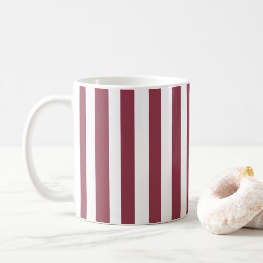Pink Stripes Koffiemok (Met donut)