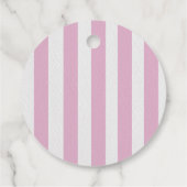 Pink Stripes Lemons Yellow Bow Graduation Bedankjes Labels (Achterkant)