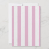 Pink Stripes Lemons yellow Bow Graduation Bedankkaart (Achterkant)