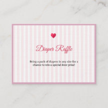 Pink Stripes Little Sweetheart Baby Shower Diaper