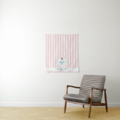 Pink Stripes Logo Table Pop Up Shop Vendor Runner Wandkleed (In situ)