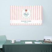 Pink Stripes Logo Wall Pop Up Shop Vendor Event Spandoek (Beurs)