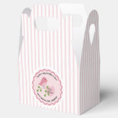 Pink Stripes Lovebird Valentijn Bedankdoosjes (Geopend)