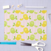 PINK STRIPES MET LEMONS EN LIMES TISSUEPAPIER (Craft)