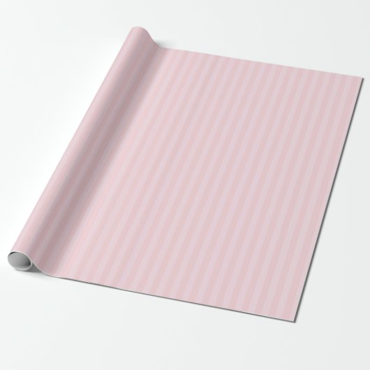 Pink Stripes - Minimal Christmas Gift Wrap Cadeaupapier (Uitgerold)