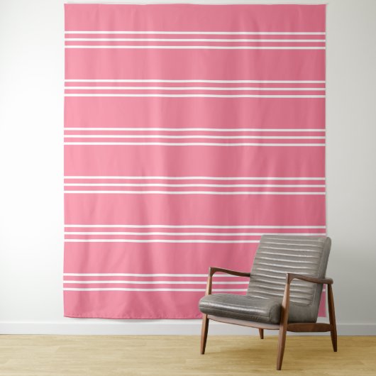 Pink Stripes Patroontapisserieën Wandkleed (In situ)