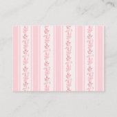 Pink stripes retro bow baby shower book request informatiekaartje (Achterkant)