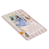 Pink Stripes Scrapbook Style Graduation Photo Magneet (Rechterzijde)