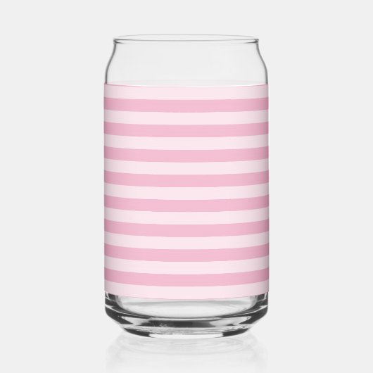 Pink Stripes Seamless Pattern Blikvorm Glas (Links)