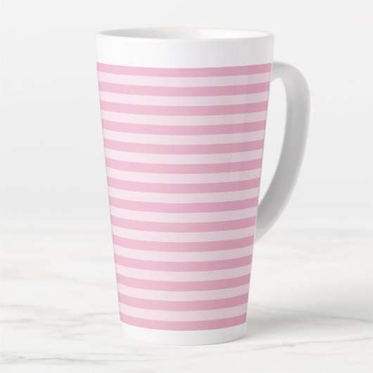 Pink Stripes Seamless Pattern Latte Mok (Rechterhoek)