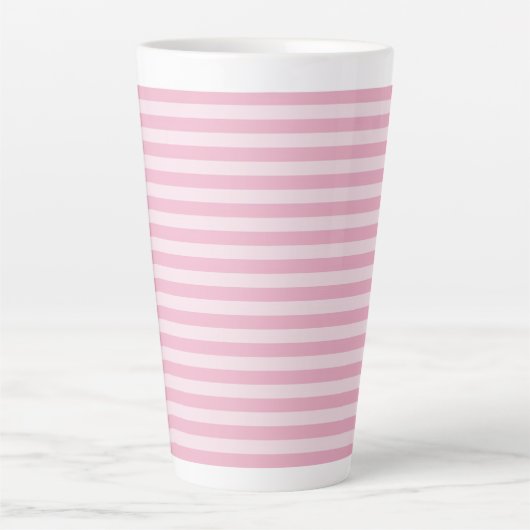 Pink Stripes Seamless Pattern Latte Mok (Voorkant)