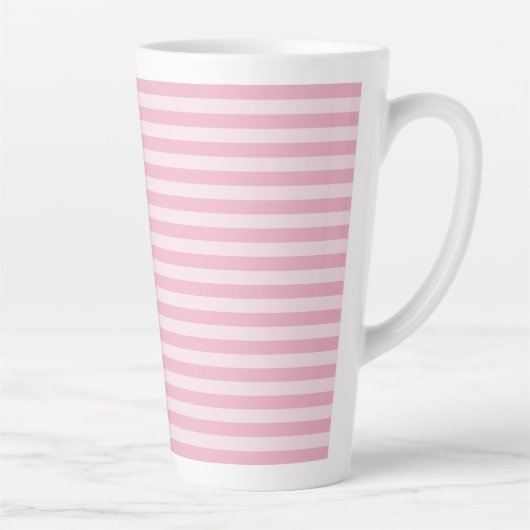 Pink Stripes Seamless Pattern Latte Mok (Rechts)