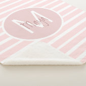 PINK STRIPES SHERPA BLANKET DEKEN (3/4)