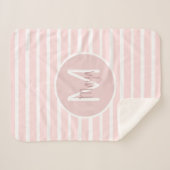 PINK STRIPES SHERPA BLANKET SHERPA DEKEN (Voorkant (horizontaal))