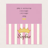 Pink Stripes Specialized Princess Play Date Visitekaartje (Buitenkant ongevouwen)