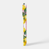 Pink Stripes Summer Lemon Pattern iPhone Case Hoesje (Linkerkant)