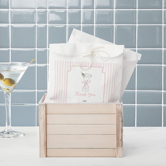 Pink Stripes Tini One is onderweg Bedankzakje